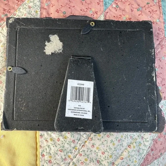 Special Moments Teddy Bear Suitcase Photo Frame 4x5.5 Resin Travel Theme Hearts - Picture 3 of 3